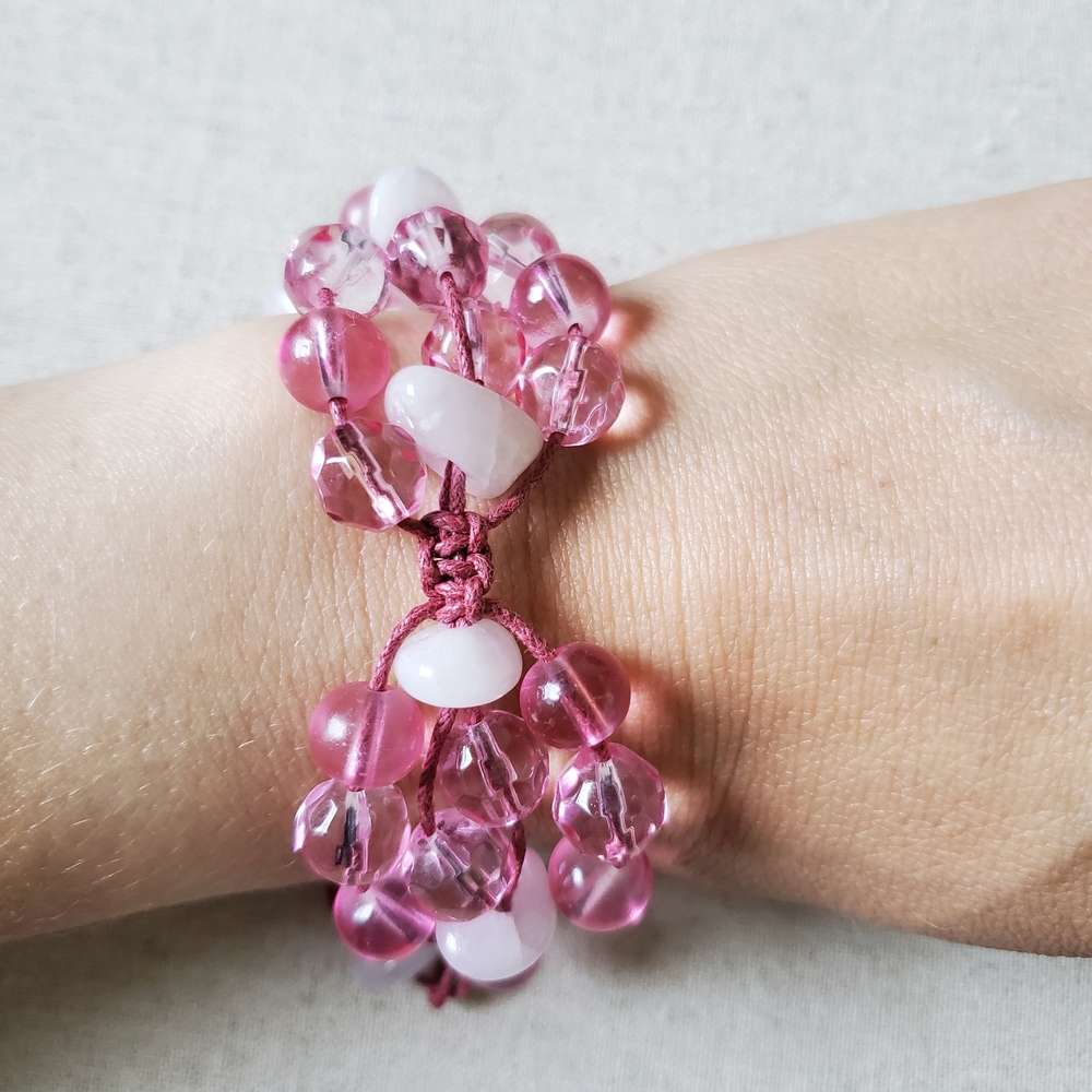 Pink Beaded Bracelet - Women Jewelry